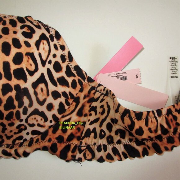 38C/XL Victorias Secret Swim Ruffle Demi Top Bikini Set Side Tie Cheeky - Picture 10 of 10